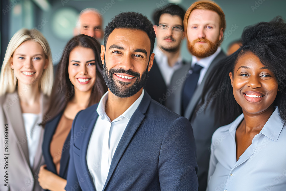 Group portrait of smiling business people Group portrait of smiling business people
