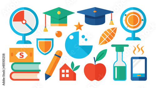 Education icons set