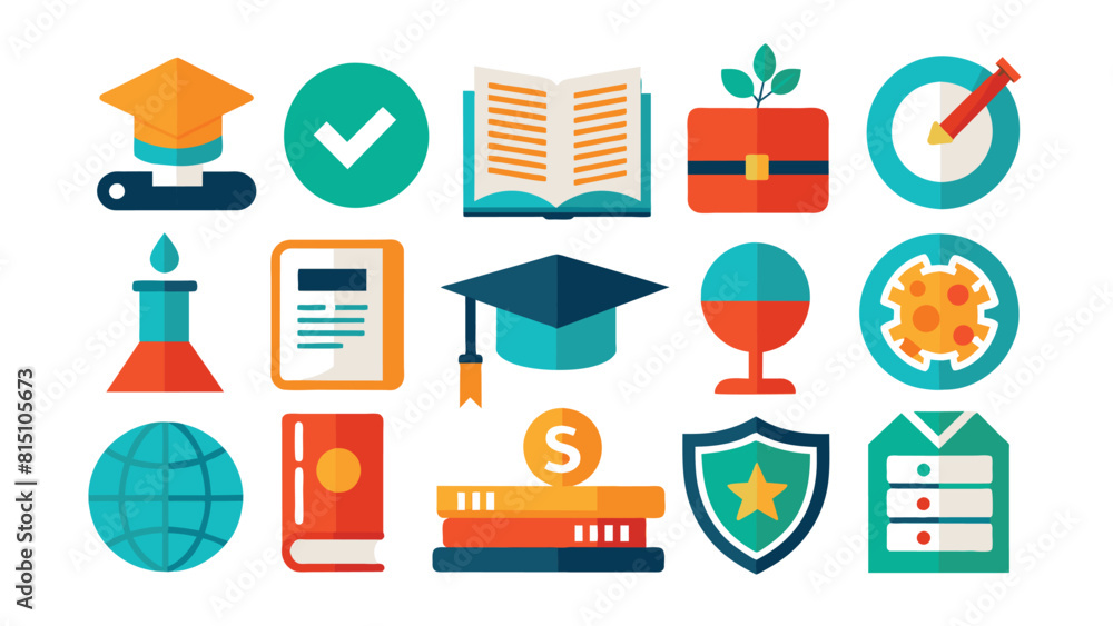 Education icons set Education icons set