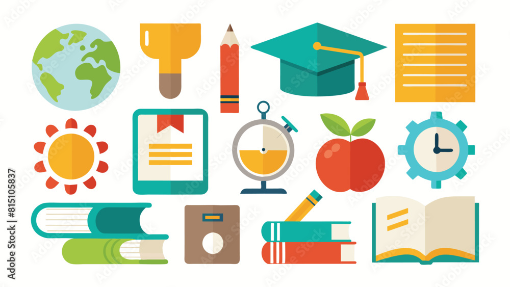 Education icons set Education icons set