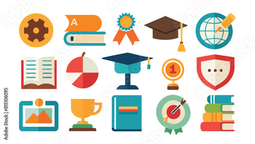 Education icons set