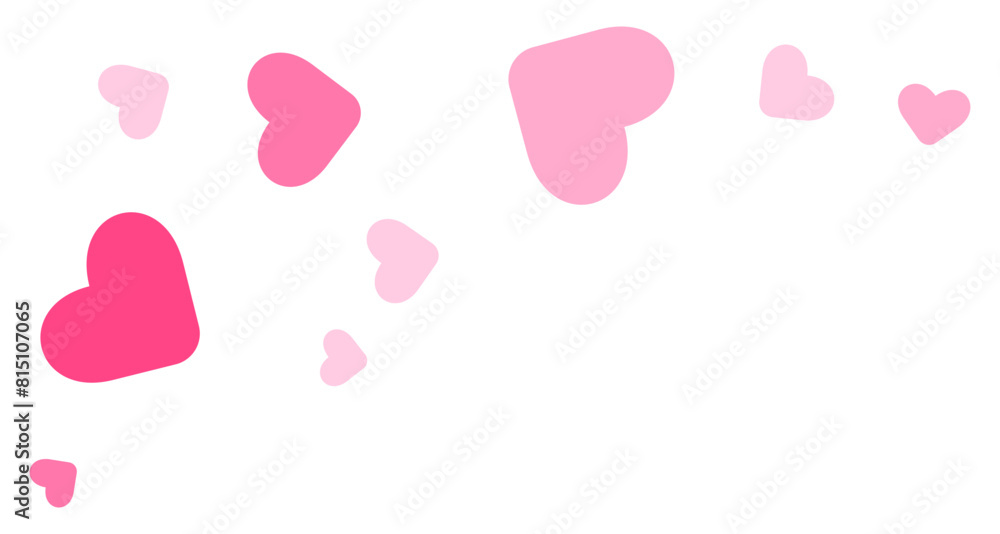Pink heart particle simple decoration. Vector illustration. Pink heart particle simple decoration. Vector illustration.
