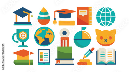 Education icons set