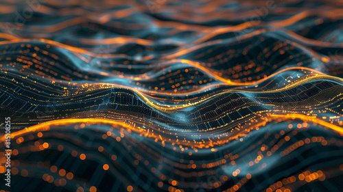 Dynamic lines of energy weaving intricate patterns across a digital canvas, illustrating the interconnectedness and vitality of AI-powered systems.
