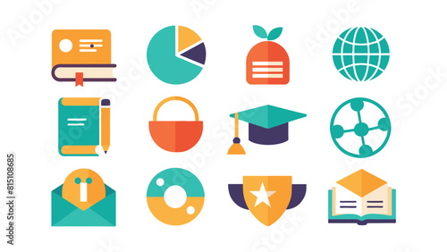 Education icons set