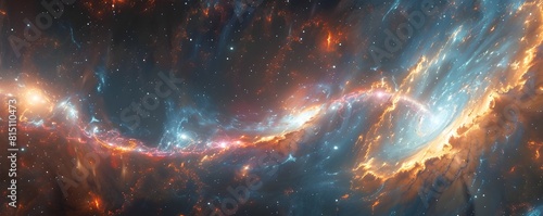 Hyperspeed Cosmic Voyage through Vivid Stellar Nebulae and Distant Galaxies