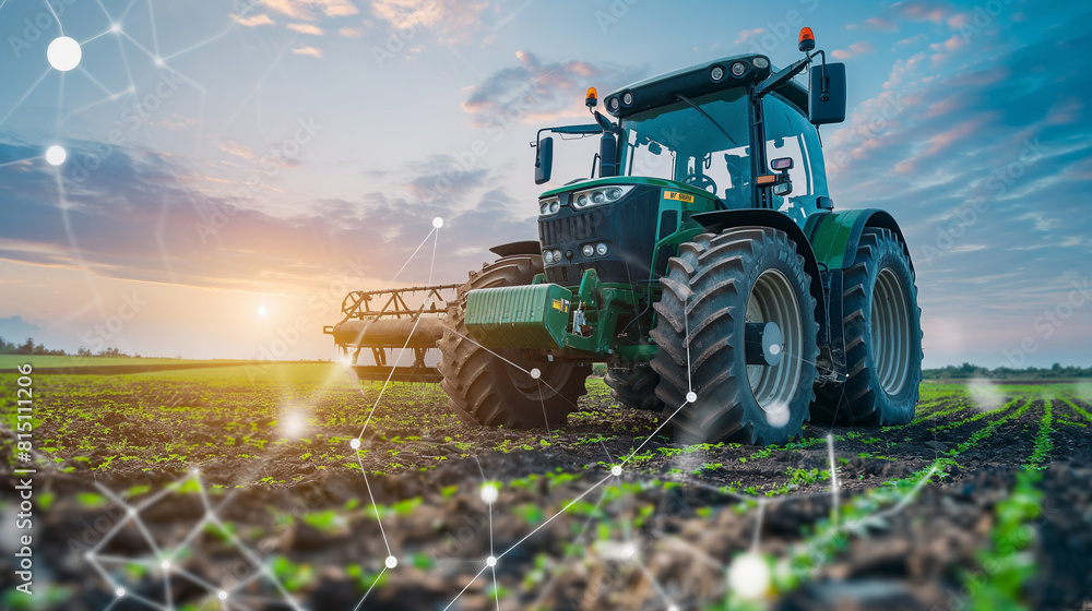 Fototapeta premium Agricultural IoT platforms for data integration and analysis