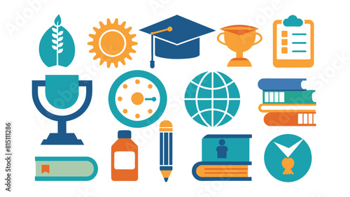 Education icons set