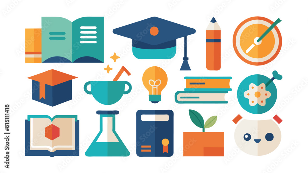 Education icons set