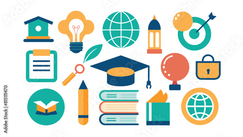 Education icons set