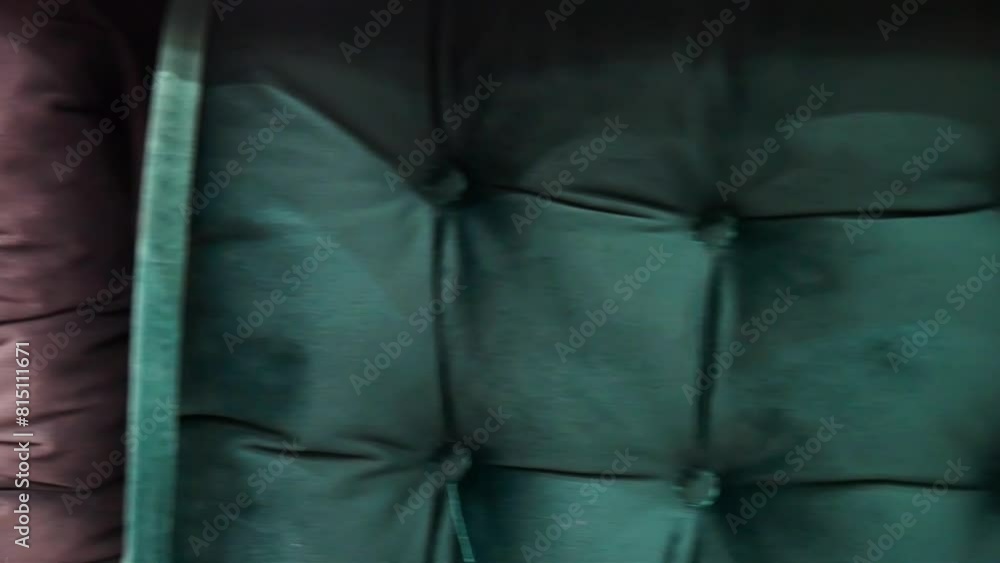 Many beautiful chair cushions of different colors on a retail display close-up Many beautiful chair cushions of different colors on a retail display close-up