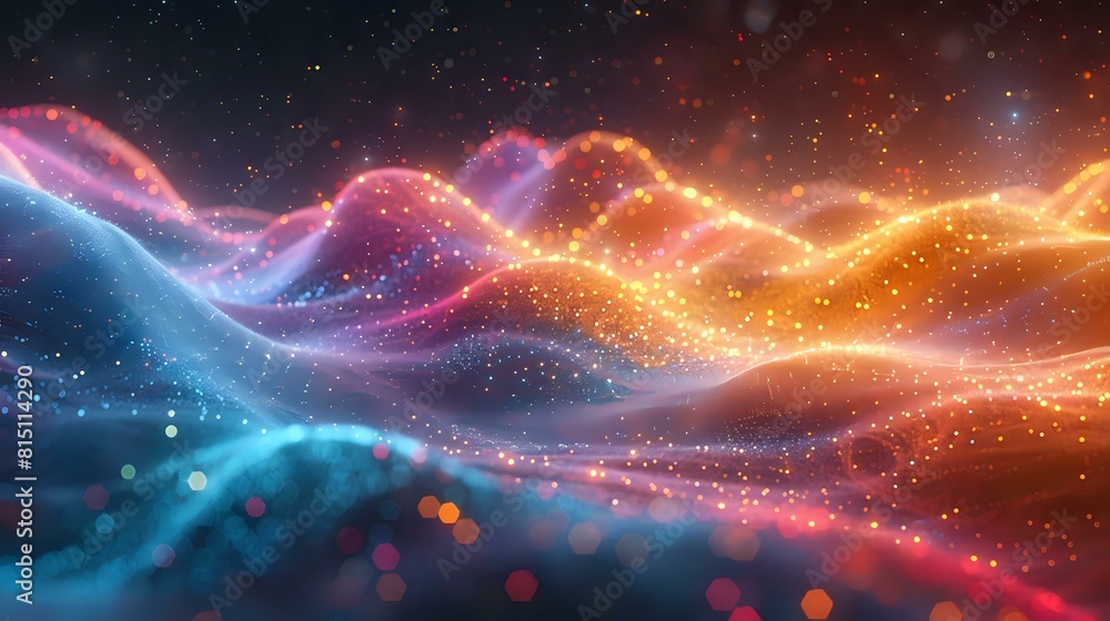 Fototapeta premium Modern Pointillism: Dynamic Dots and Stunning Color Gradient