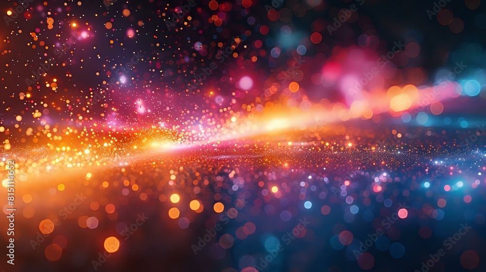 Fototapeta premium Dynamic Digital Pointillism: Swirling Dots and Vivid Colors