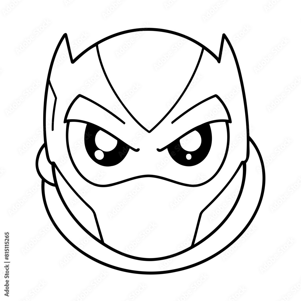 Cute vector illustration superhero drawing colouring activity Cute vector illustration superhero drawing colouring activity