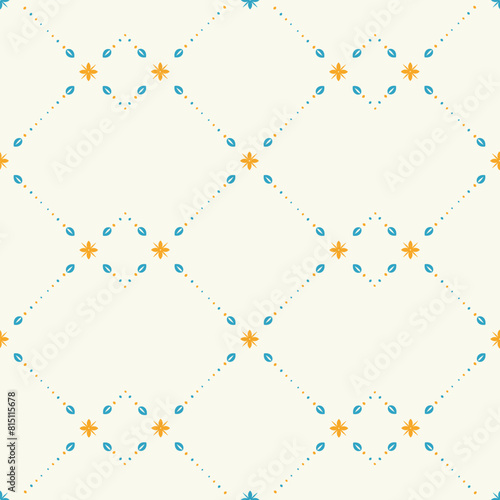 Minimalistic polka dot pattern. Simple cute background for linen textile, garment, wrap packaging, fabric, wallpapers. Slavic traditional ornament. photo