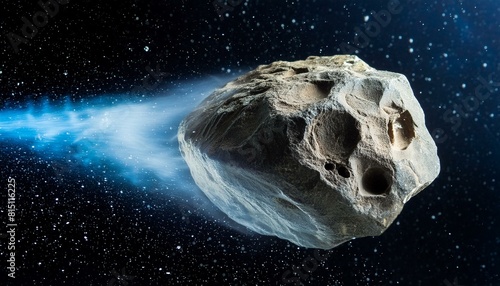 Asteroid Rast durch den All.  photo