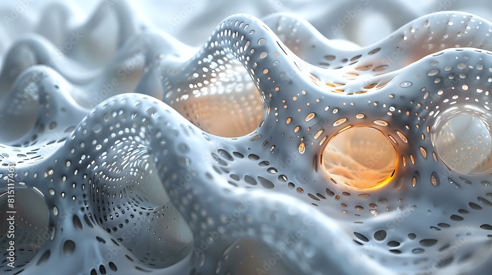 Translucent elements creating a mesmerizing maze of reflection and pattern Translucent elements creating a mesmerizing maze of reflection and pattern