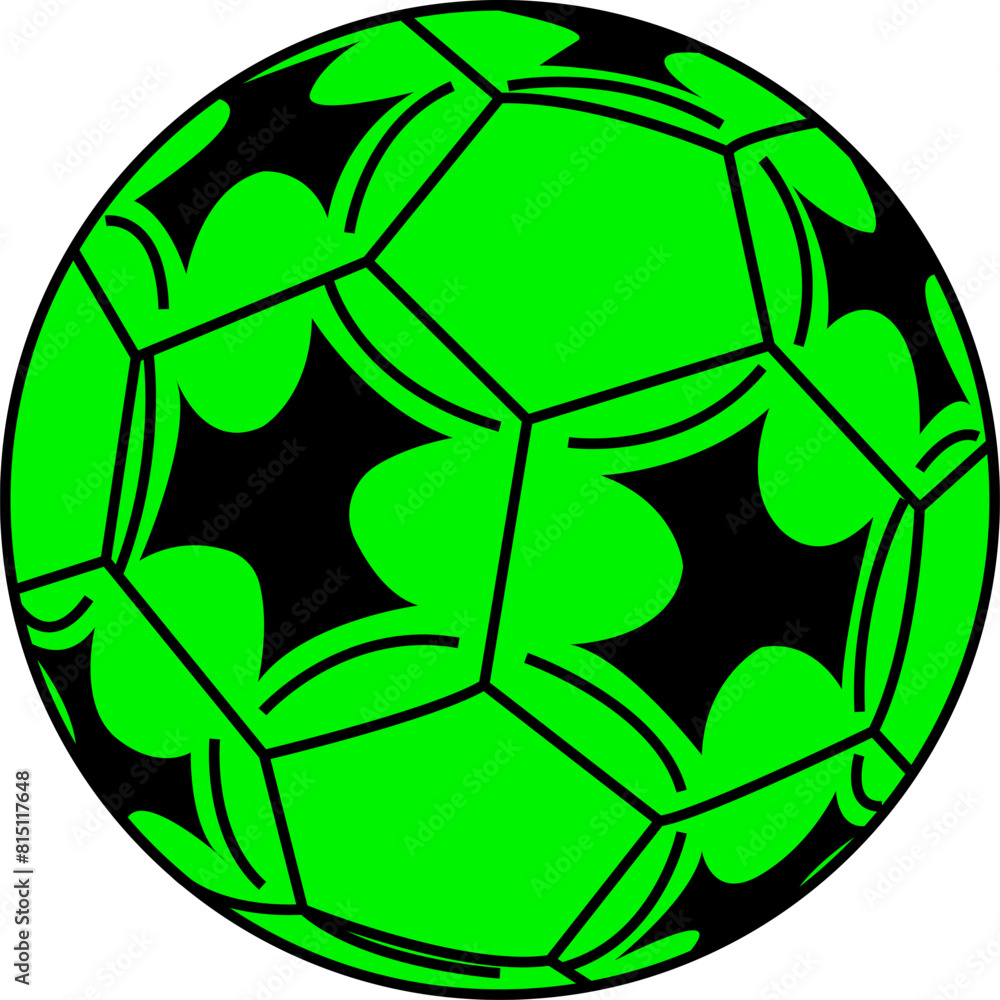 Obraz premium Vector illustration of soccer ball with stars. icon. graphic resource. sport. vector.black . Football. Detailed. Sports. Fun. High quality. High resolution. Graphic Resource