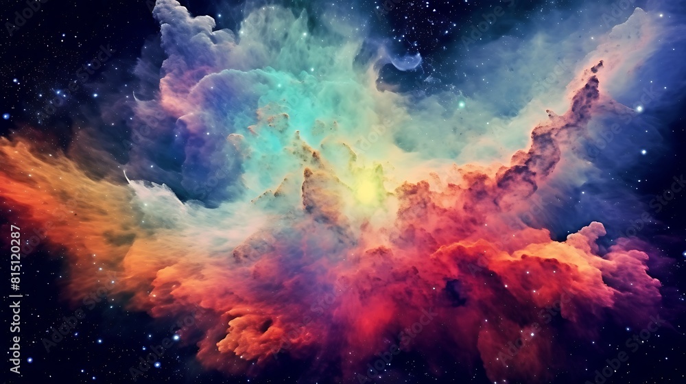Obraz premium Abstract purple and pink background with glowing clouds