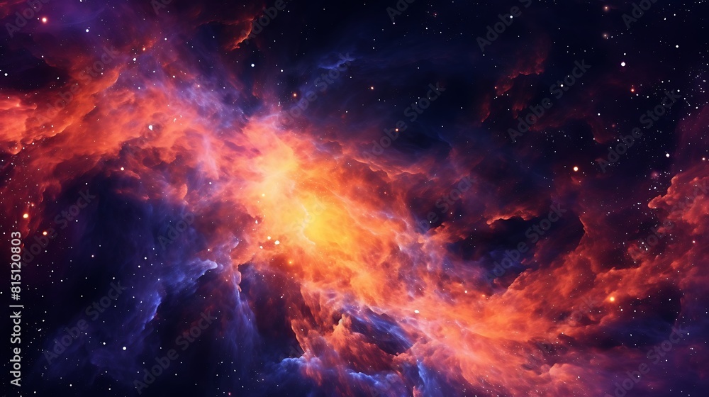 Cosmic nebula wave with a dust of stars in pink and blue background Cosmic nebula wave with a dust of stars in pink and blue background