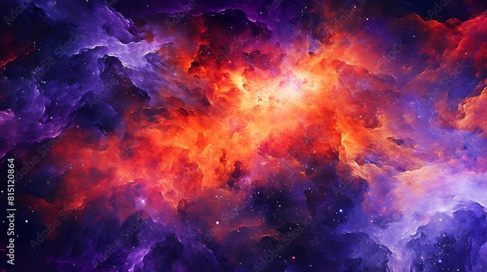 Cosmic nebula wave with a dust of stars in pink and blue background Cosmic nebula wave with a dust of stars in pink and blue background