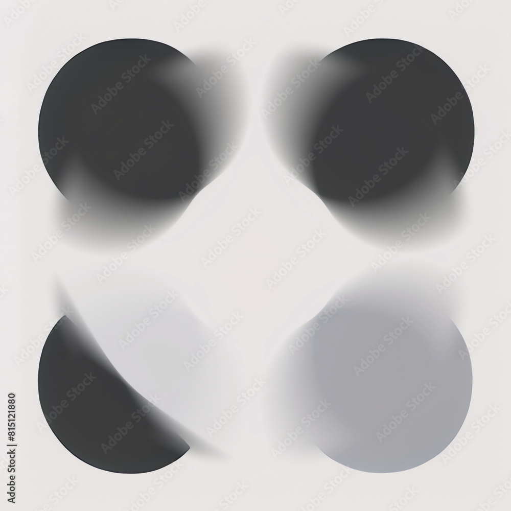 Abstract Gradient Circles - Monochrome Minimalist Art