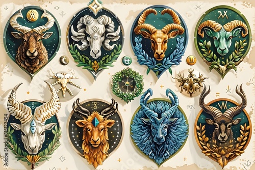 Unveiling the Intricate Tales A Comprehensive Collection of Zodiac Signs Astrological Symbols photo