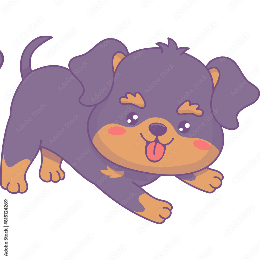 Fototapeta premium Cute cartoon dog Pinscher