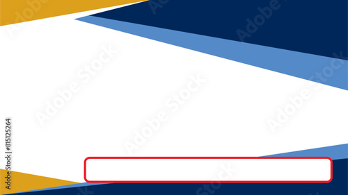 Blue, orange, red and white color. Suitable for social media post and web internet ads. Template layout. Frame, boarder for text, picture, advertisement. Empty space. Business template.
