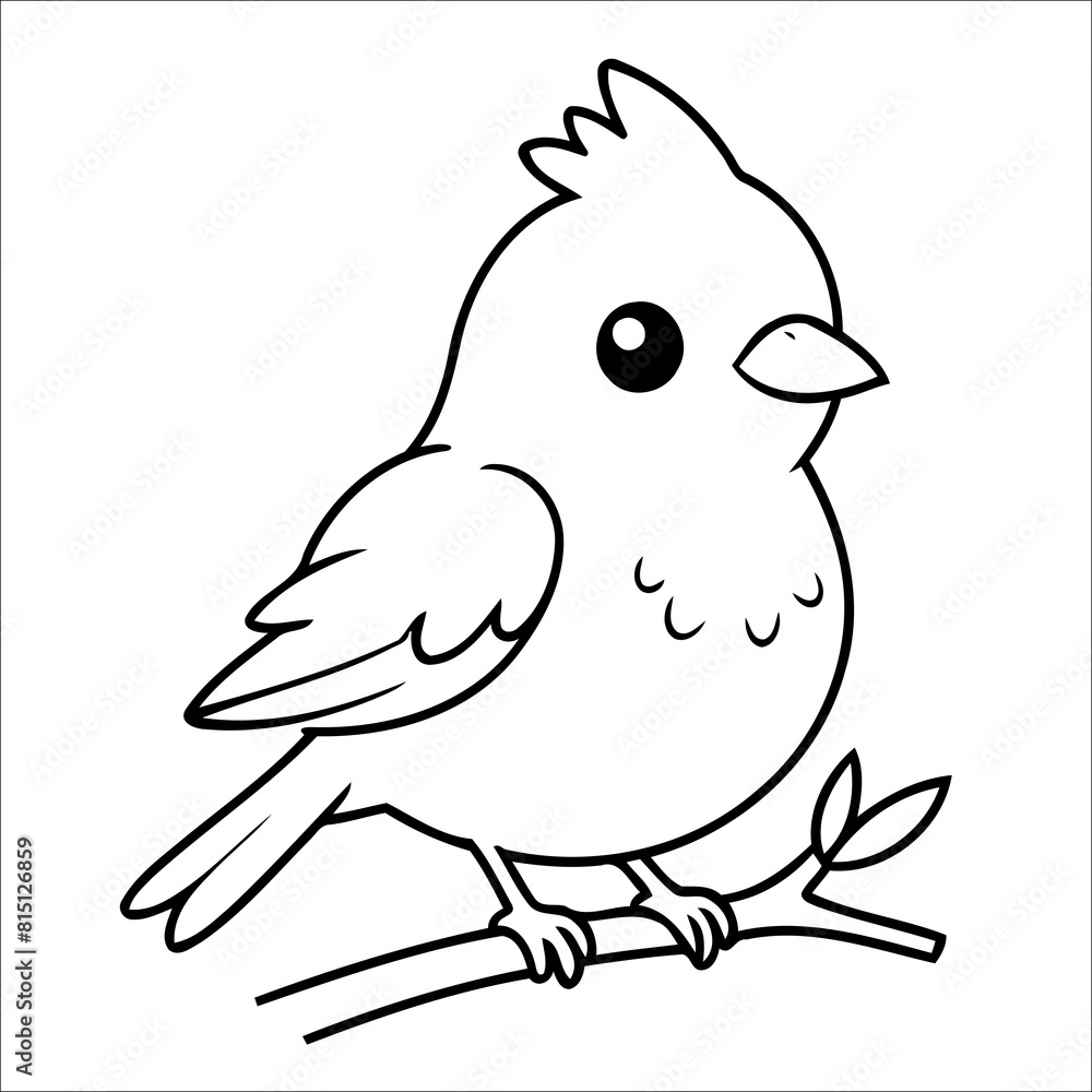 Obraz premium Bird Coloring Page Deign For Kids