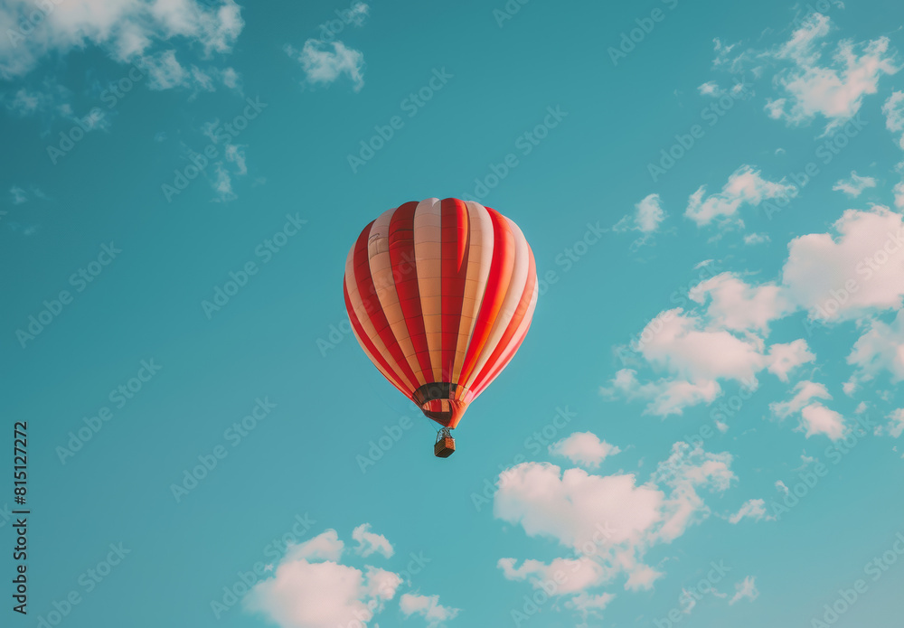 Colorful hot air balloon floating in the sky Colorful hot air balloon floating in the sky