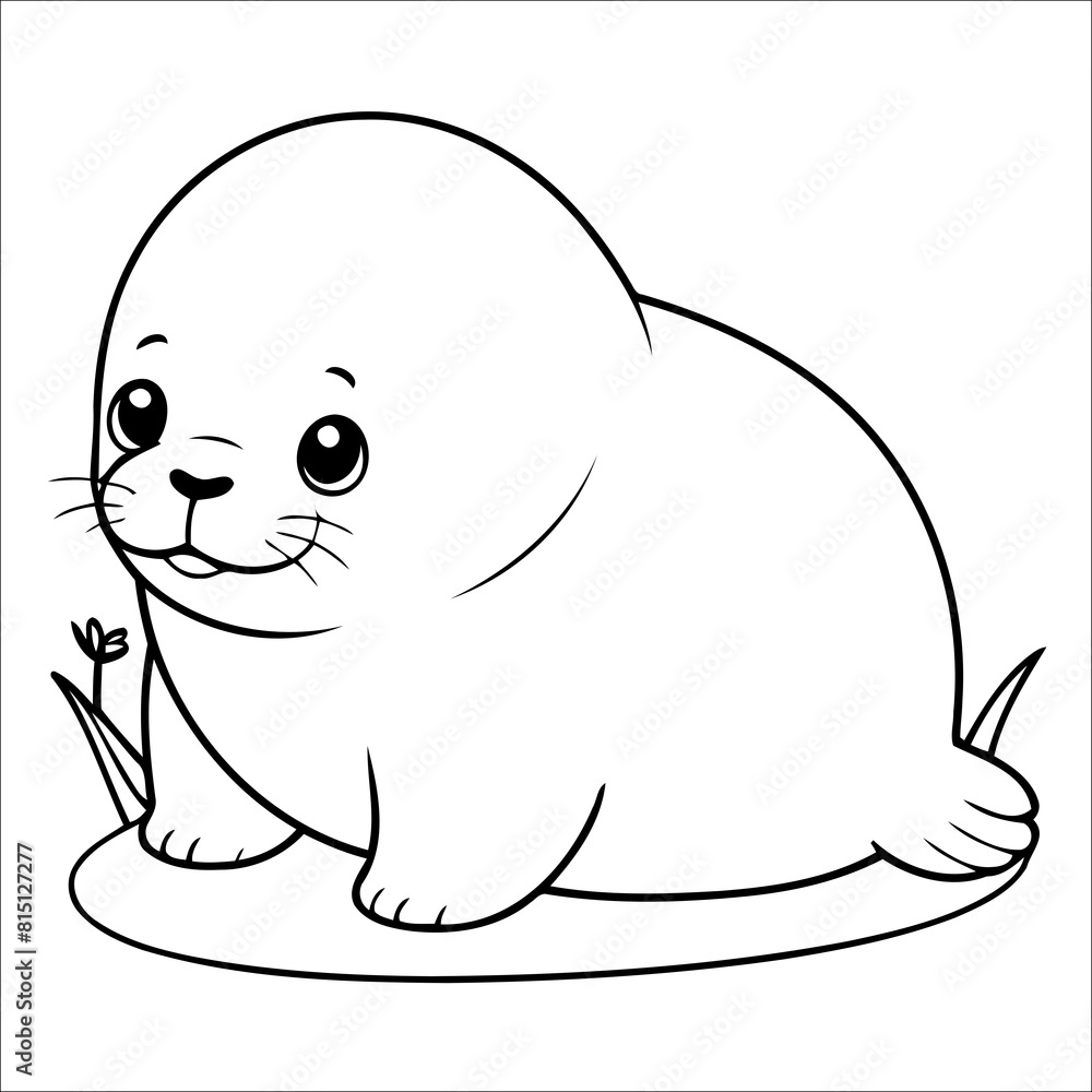 Obraz premium Seal Coloring page for Toddlers