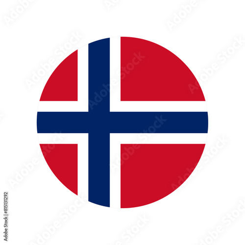 Round Norway flag icon