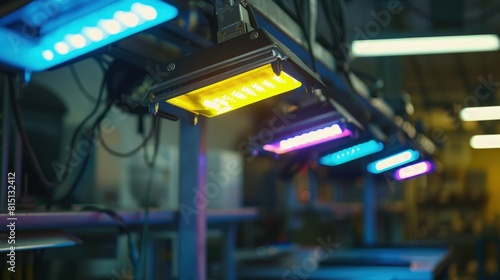  Color-temperature adjustable lights in a print shop.