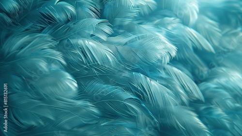 Wallpaper Mural   A clear view of a window with blue feathers outside and a fuzzy image of feathers inside Torontodigital.ca