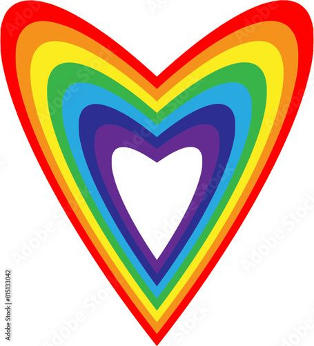 Regenbogenfarben Herz - Vielfalt, Liebe und Stärke