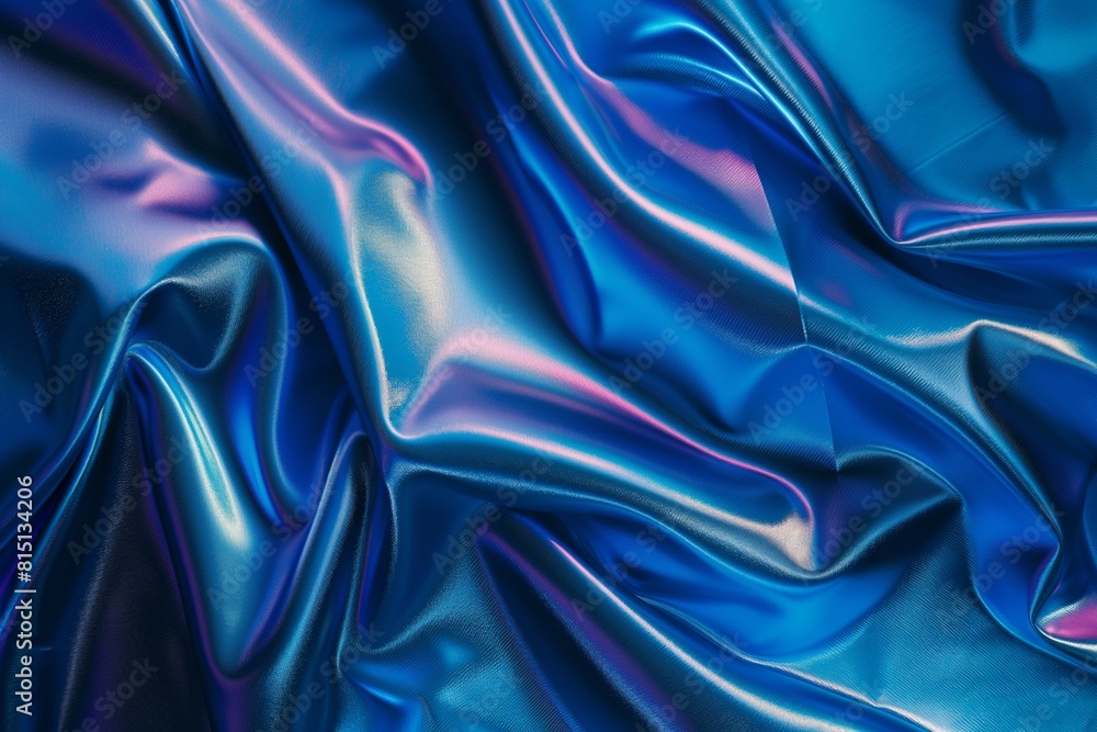 Blue iridescent fabric with gradient. Blue iridescent fabric with gradient.
