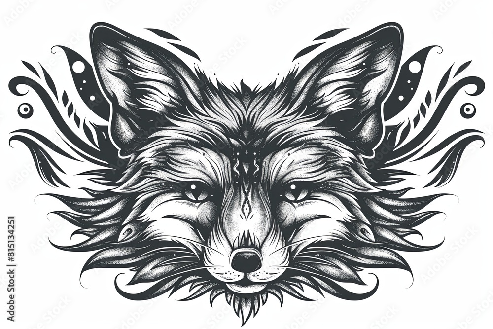 Obraz premium A fox with a very detailed face