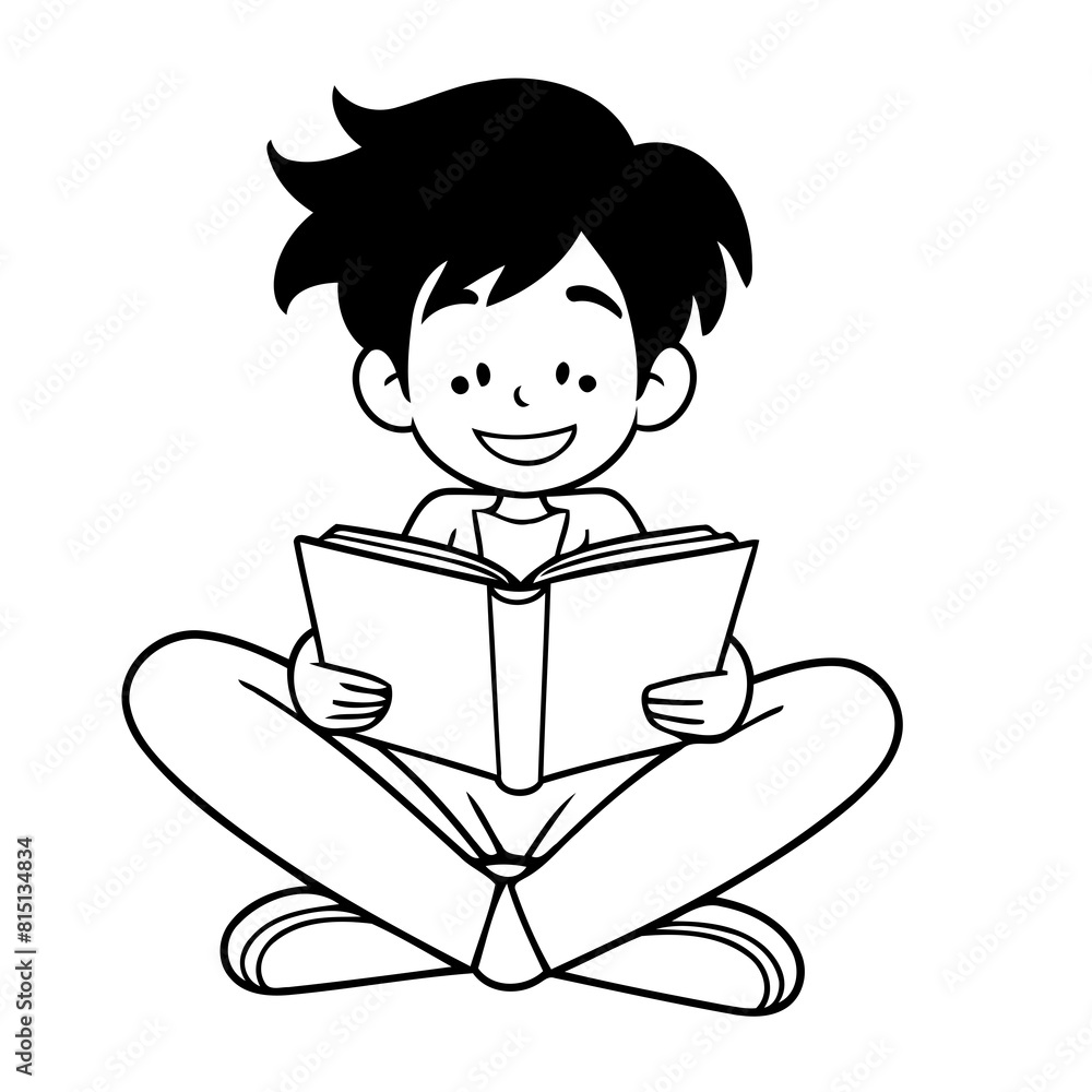 Cute vector illustration Business drawing for kids colouring activity Cute vector illustration Business drawing for kids colouring activity