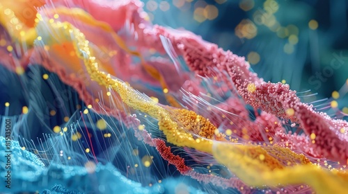  Microscopic views of nanofibers in advanced textile applications. photo