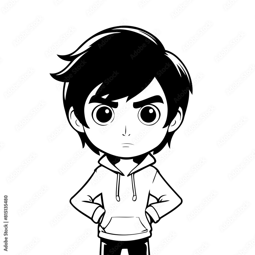 Vector illustration of a cute Business drawing for colouring page Vector illustration of a cute Business drawing for colouring page