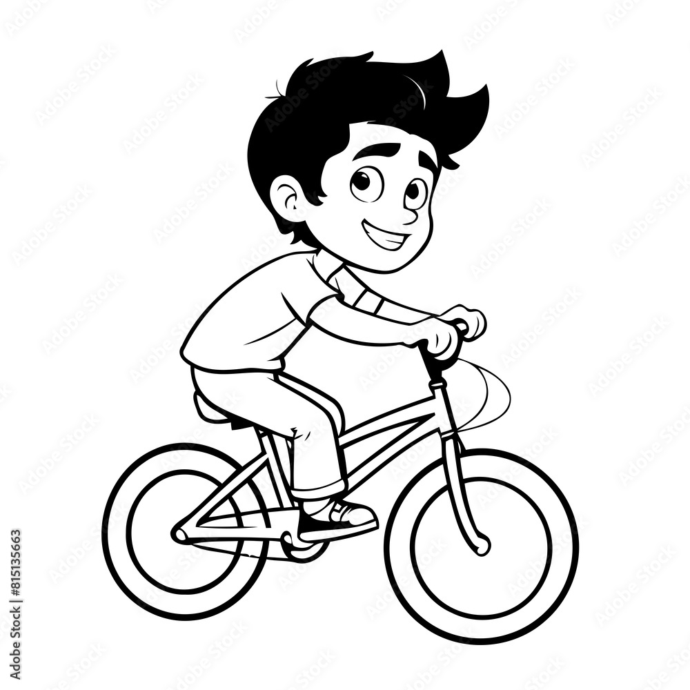 Simple vector illustration of Business drawing for kids colouring page Simple vector illustration of Business drawing for kids colouring page