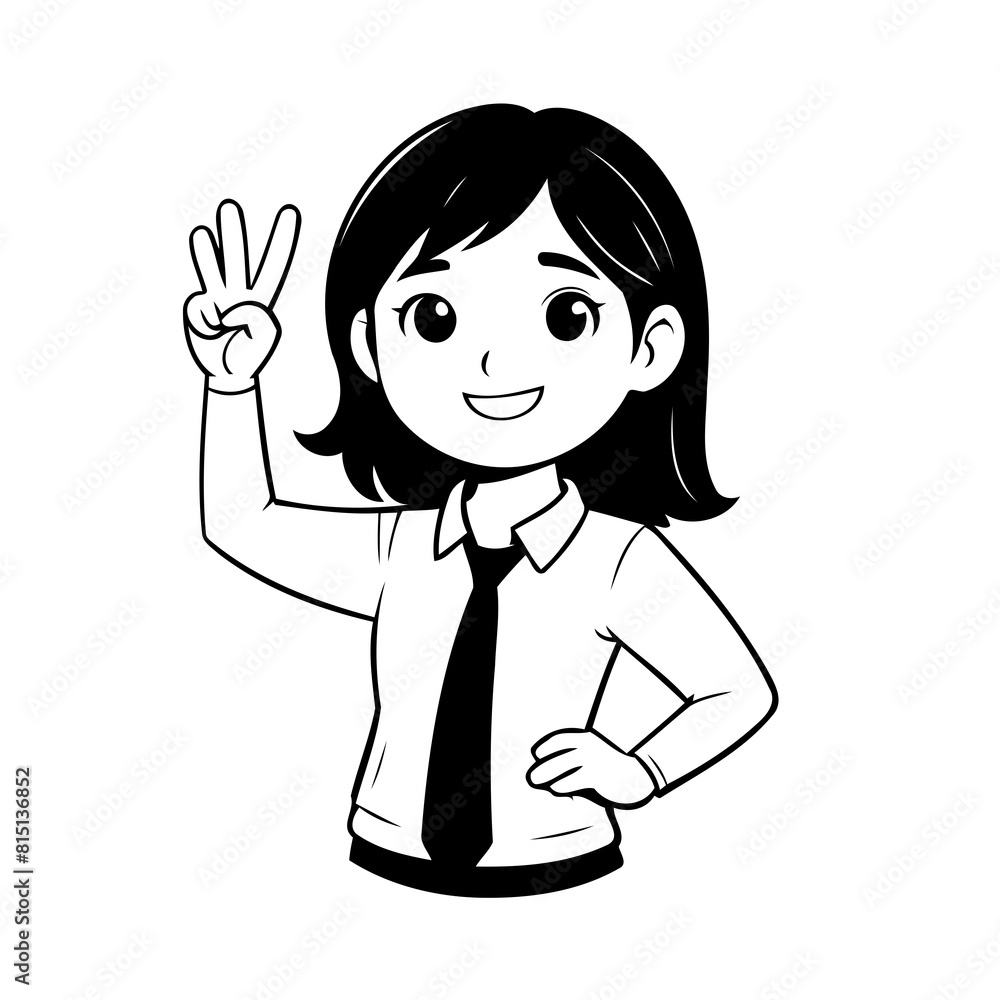 Vector illustration of a cute Business doodle for toddlers coloring activity Vector illustration of a cute Business doodle for toddlers coloring activity