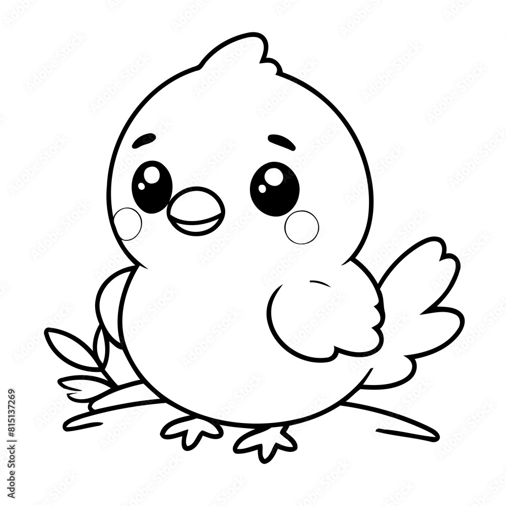 Cute vector illustration Kawaii for kids colouring page Cute vector illustration Kawaii for kids colouring page