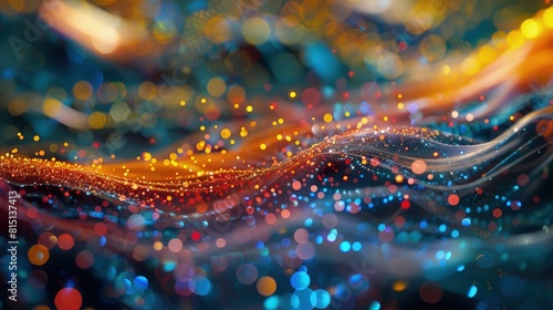  The vibrant dance of quantum dots under a microscope.