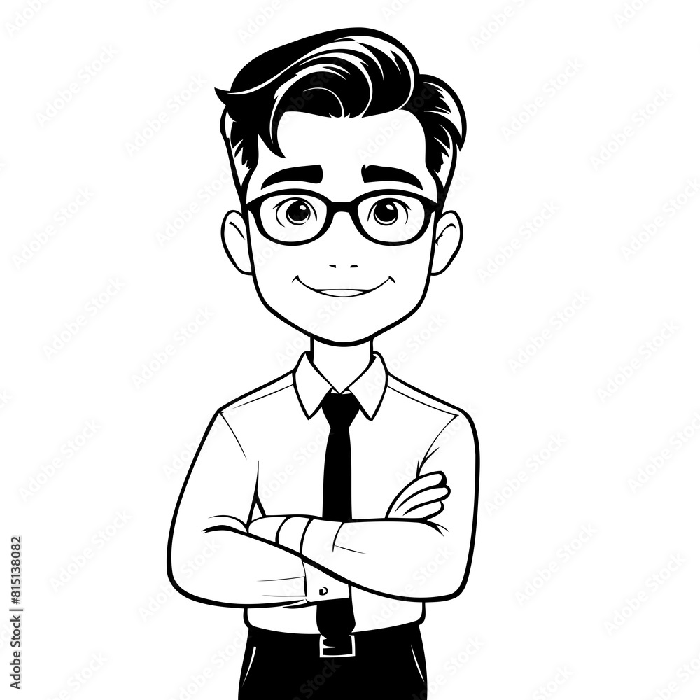 Cute vector illustration Man drawing for toddlers book Cute vector illustration Man drawing for toddlers book