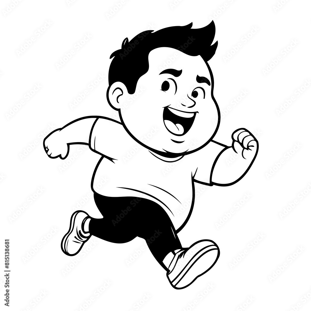 Cute vector illustration Person for toddlers colouring page