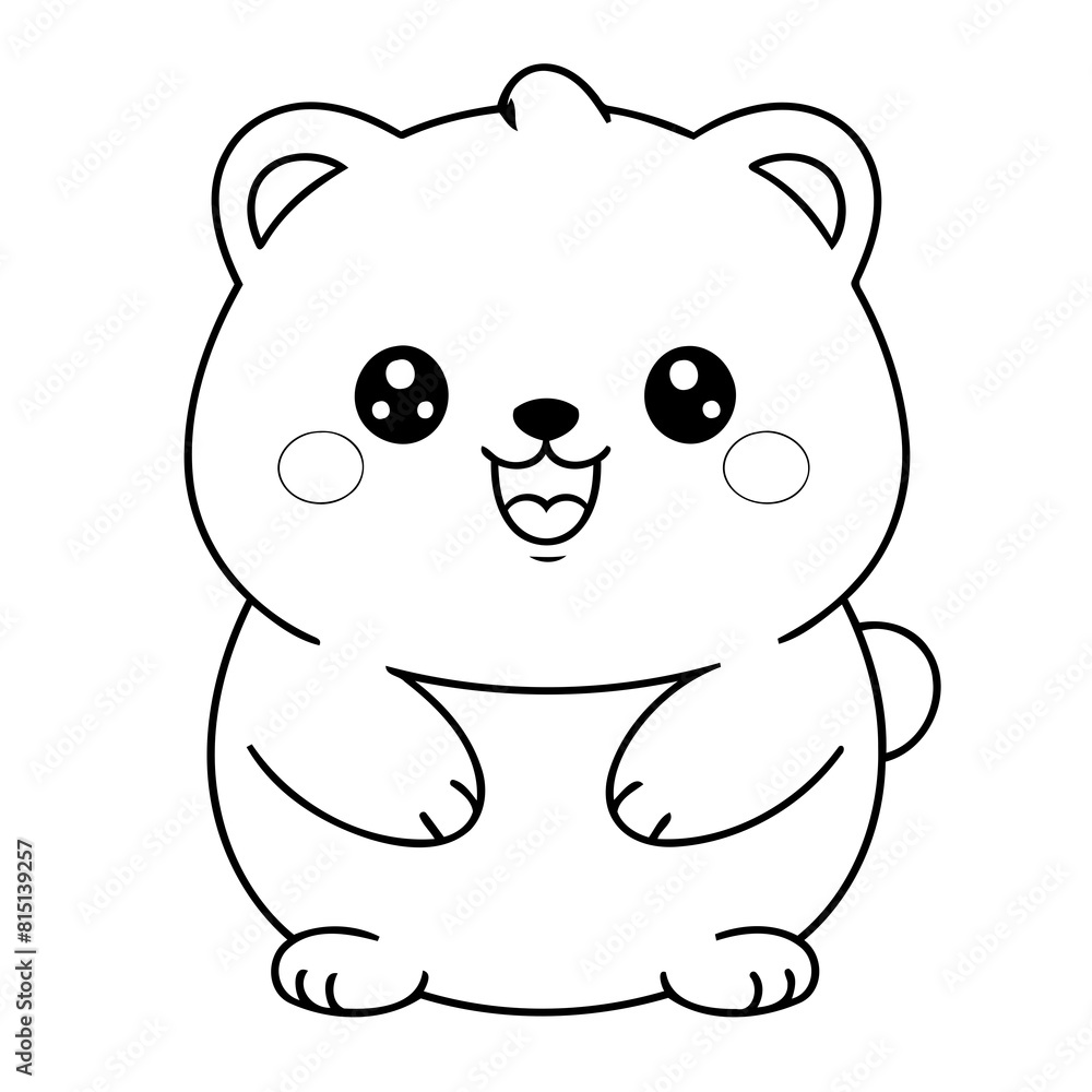 Cute vector illustration Kawaii doodle for toddlers worksheet Cute vector illustration Kawaii doodle for toddlers worksheet