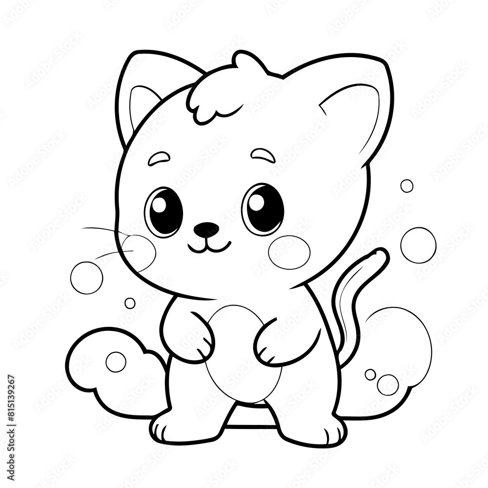 Fototapeta premium Cute vector illustration Kawaii hand drawn for toddlers