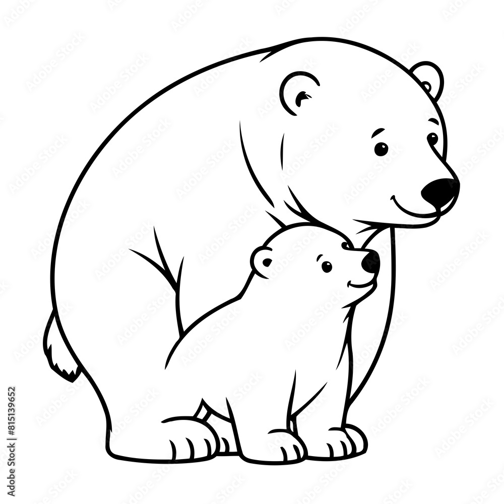 Cute vector illustration Polarbear hand drawn for toddlers Cute vector illustration Polarbear hand drawn for toddlers